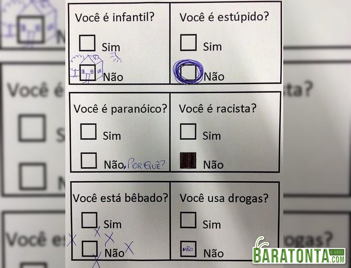 Vazou a minha prova