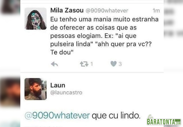 Tem mania de dar tudo...