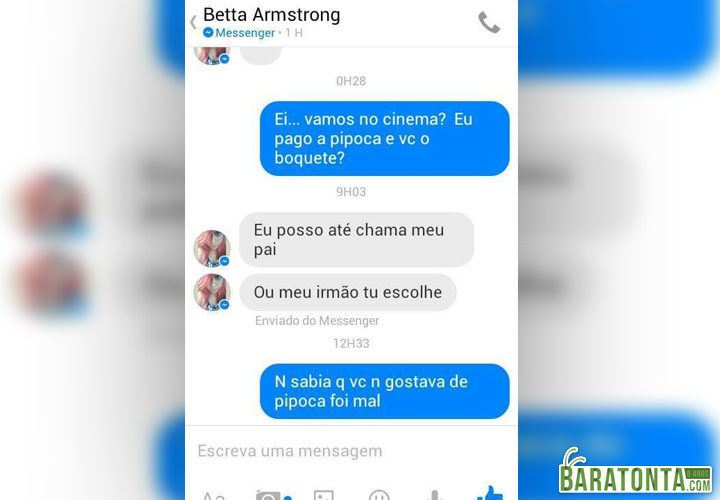 Essa não gosta de pipoca mesmo