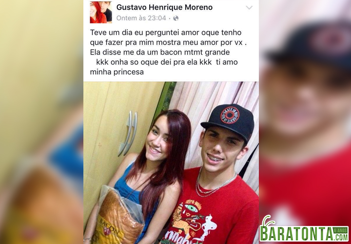 Ela pediu um bacon gigante...