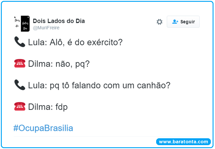 8 comentários engraçados, idiotas e absurdos sobre a ligação de Dilma e Lula