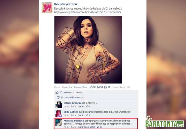 Só tira foto de boca aberta