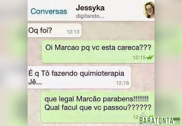 Tô fazendo quimioterapia