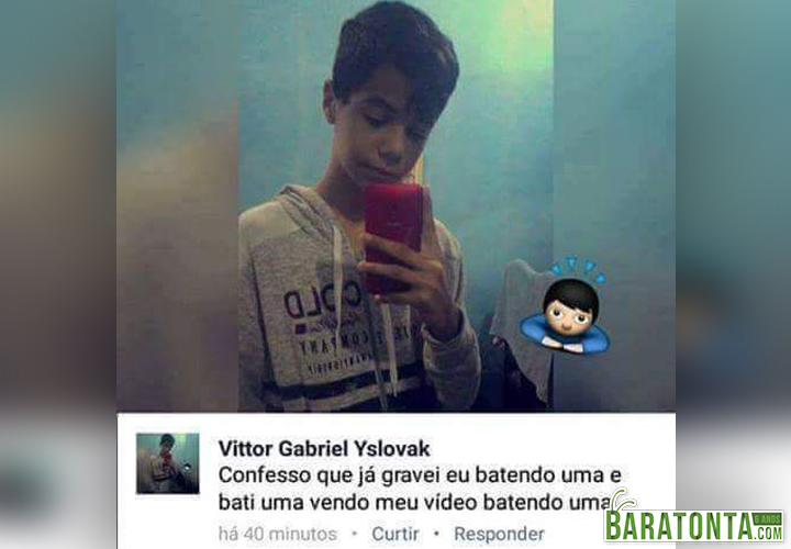 Gravei vídeo batendo uma