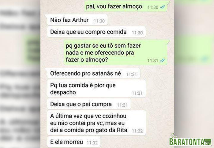 Pai, vou fazer o almoço