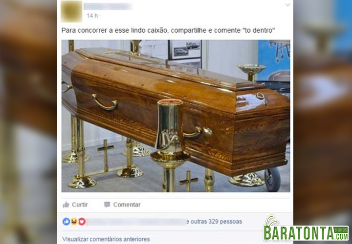 Concorra a este lindo caixão