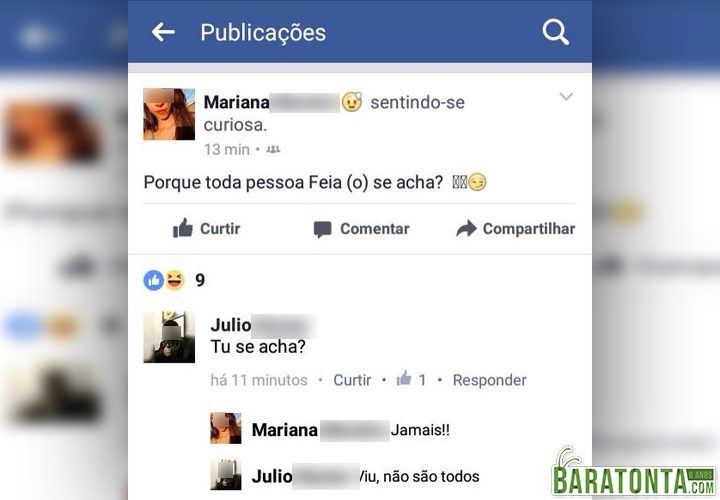 Por que toda pessoa feia se acha?